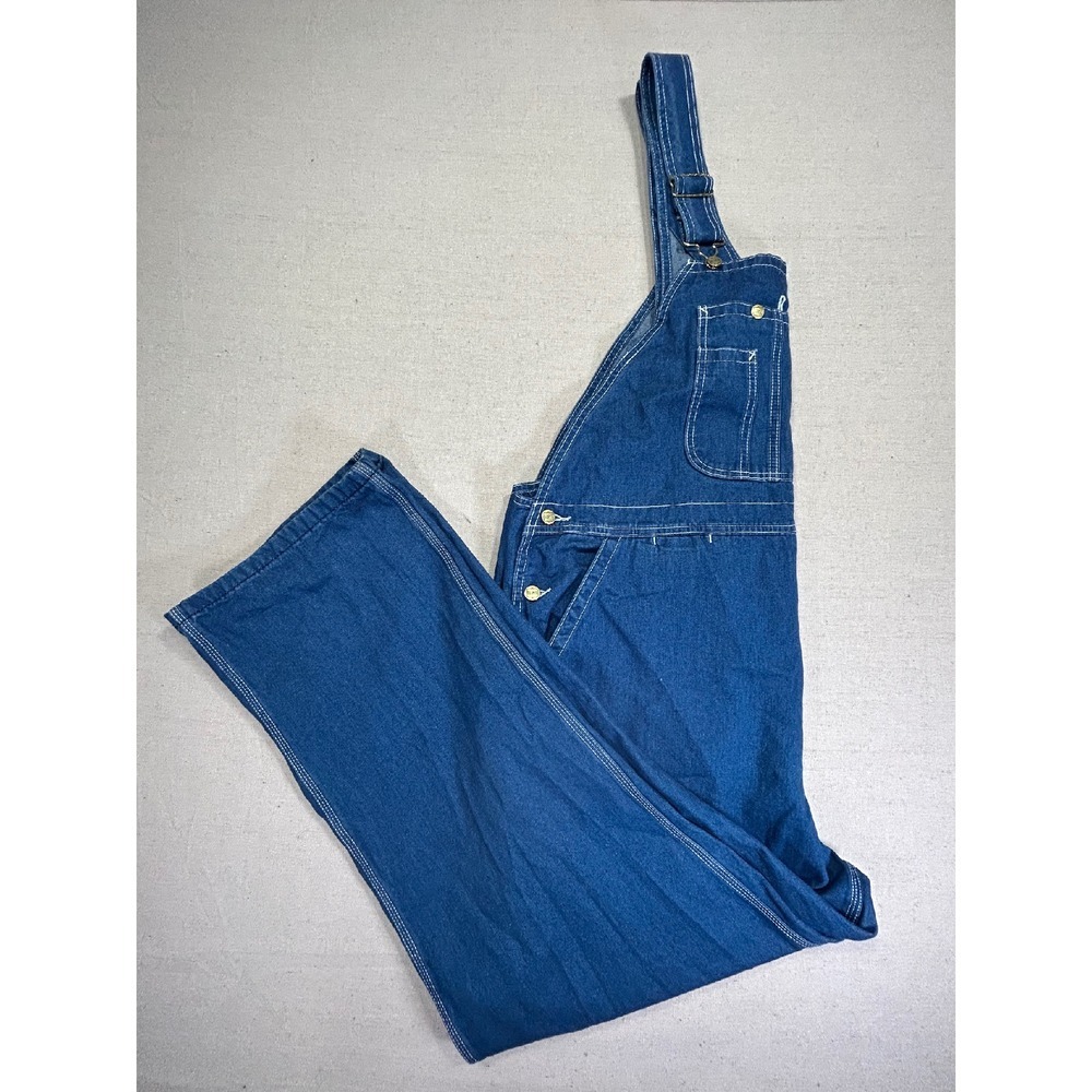 Big Smith Men's 44 Blue Denim Bibs WorkWear Carpenter‎ Construction Jeans - Picture 6 of 11